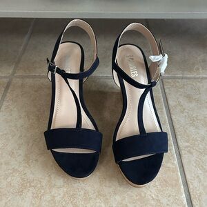 Style Charles Navy Blue Women's Sandals
